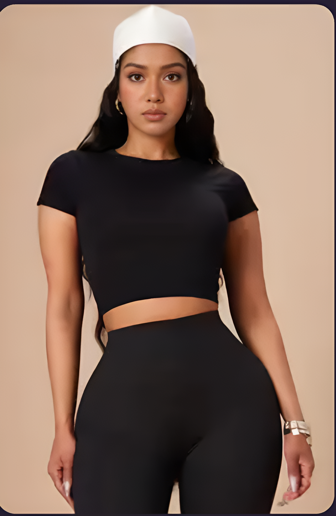 Cabin Crop Top - Black - Elohim