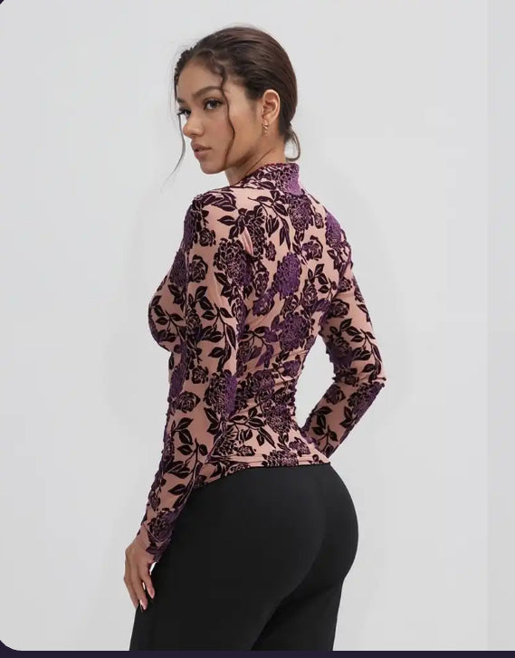 Velvet Top - Brown Combo - Elohim