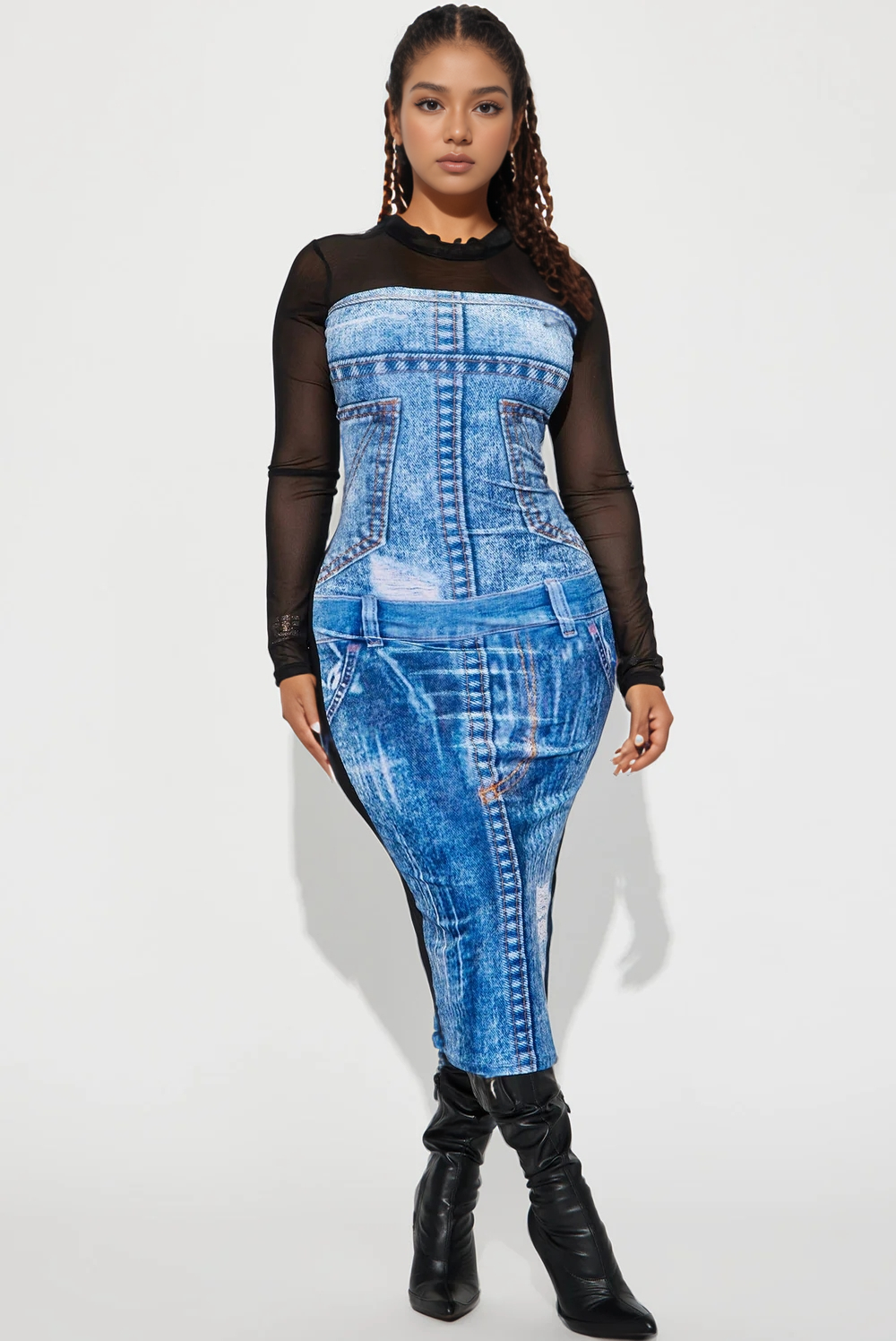 Madisyn Velvet Maxi Dress - Blue - Elohim