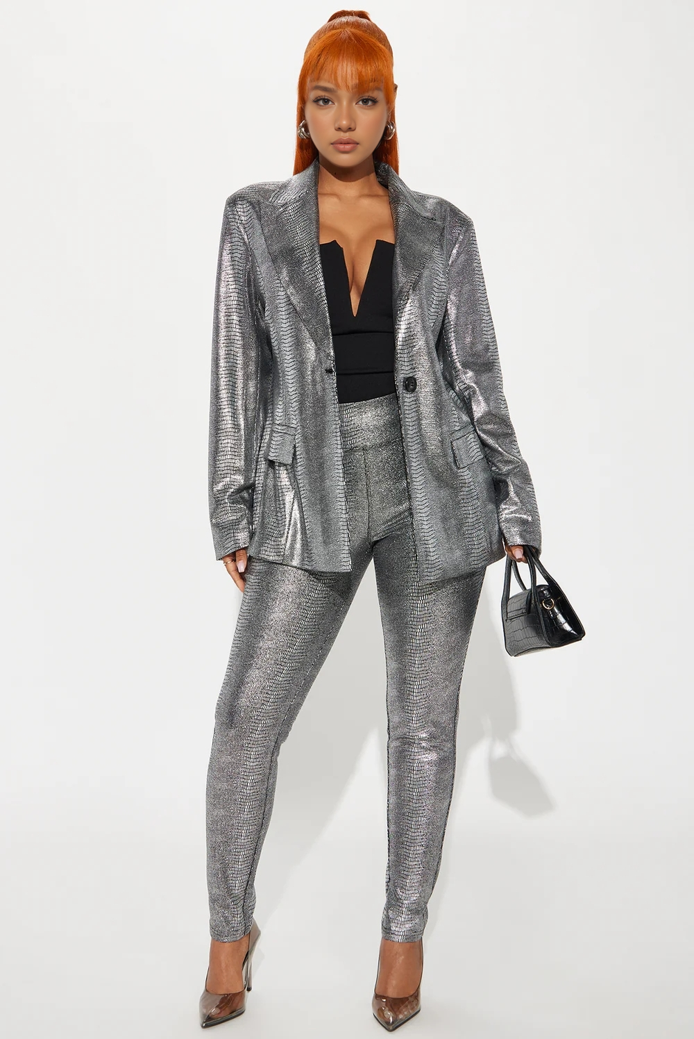 My cute version Metallic Blazer - Silver - Elohim