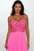 Chiffon Gown - Fuchsia - Elohim